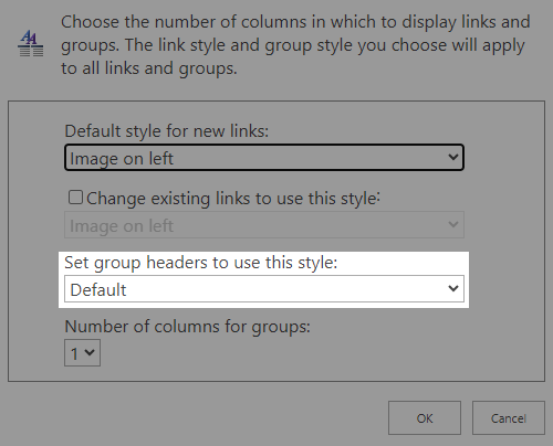 A Summary Links styles window with fields to set heading and link styles.